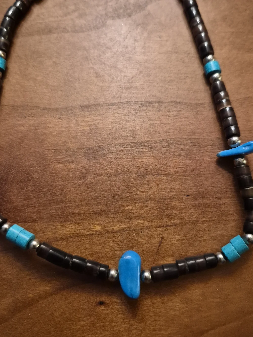 Puka Shell Turquoise and Brown Beaded Necklaces - Picture 12 of 13